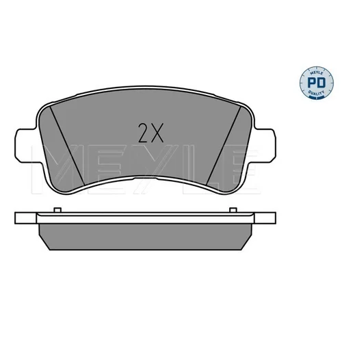 Sada brzdových platničiek kotúčovej brzdy MEYLE 025 259 8721/PD - obr. 1
