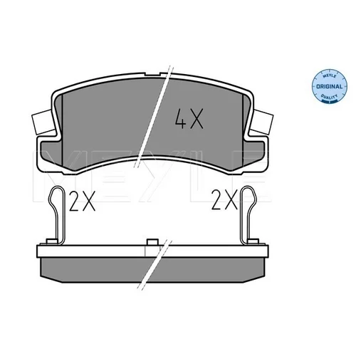 Sada brzdových platničiek kotúčovej brzdy MEYLE 025 200 7615/W - obr. 1