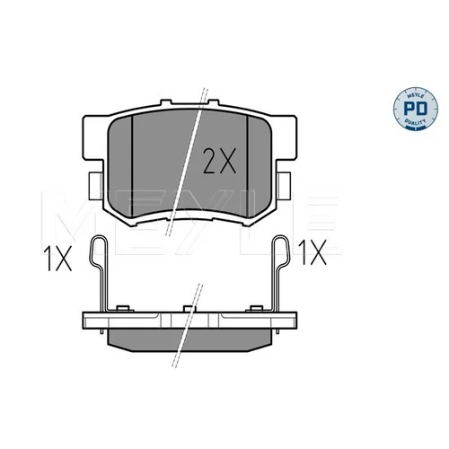 Sada brzdových platničiek kotúčovej brzdy MEYLE 025 217 1914/PD - obr. 1