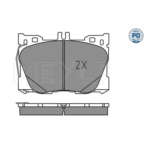 Sada brzdových platničiek kotúčovej brzdy MEYLE 025 225 8618/PD - obr. 1