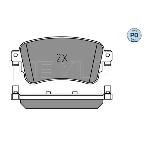 Sada brzdových platničiek kotúčovej brzdy 025 225 8818/PD /MEYLE/ - obr. 2