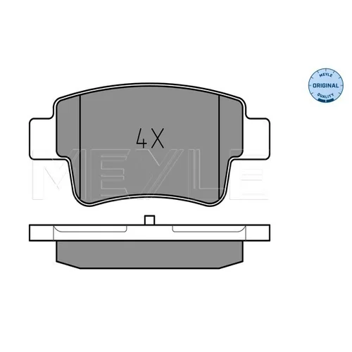 Sada brzdových platničiek kotúčovej brzdy MEYLE 025 243 4917 - obr. 1