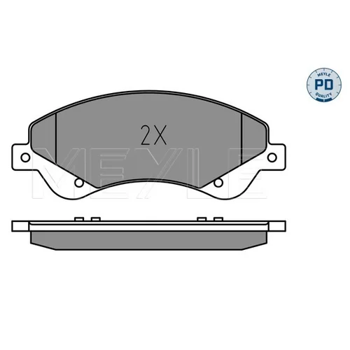 Sada brzdových platničiek kotúčovej brzdy MEYLE 025 244 8518/PD - obr. 2