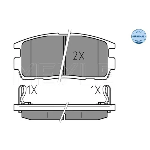 Sada brzdových platničiek kotúčovej brzdy MEYLE 025 244 9815/W - obr. 1