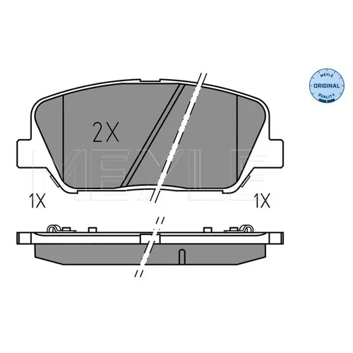 Sada brzdových platničiek kotúčovej brzdy MEYLE 025 249 1517 - obr. 1