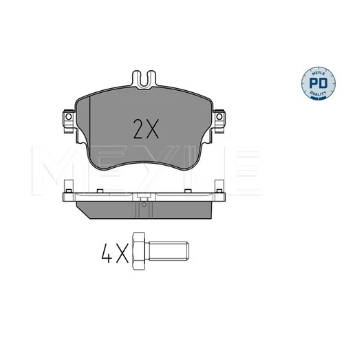 Sada brzdových platničiek kotúčovej brzdy MEYLE 025 253 2619/PD - obr. 1