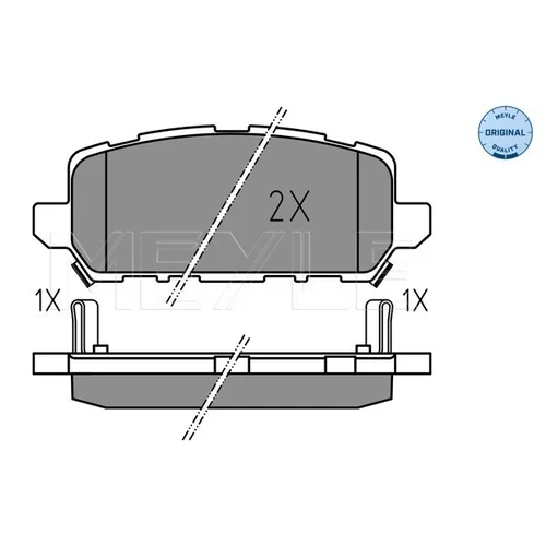 Sada brzdových platničiek kotúčovej brzdy MEYLE 025 259 4717 - obr. 1