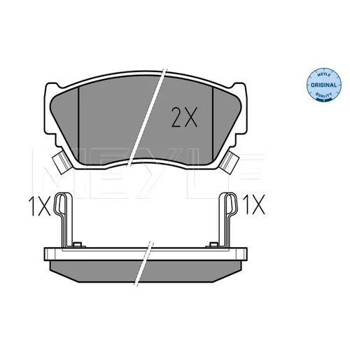 Sada brzdových platničiek kotúčovej brzdy MEYLE 025 216 5716/W - obr. 1