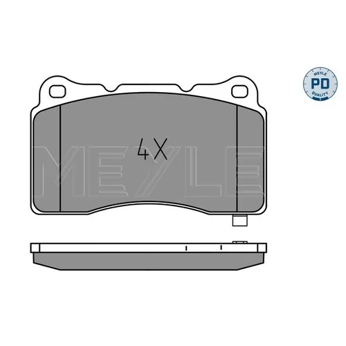 Sada brzdových platničiek kotúčovej brzdy MEYLE 025 233 2516/PD - obr. 1