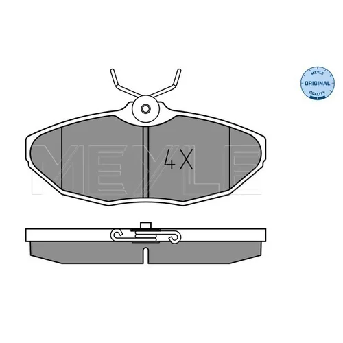 Sada brzdových platničiek kotúčovej brzdy MEYLE 025 234 2417 - obr. 1
