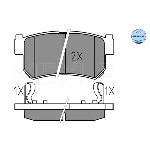 Sada brzdových platničiek kotúčovej brzdy MEYLE 025 236 7315/W - obr. 1