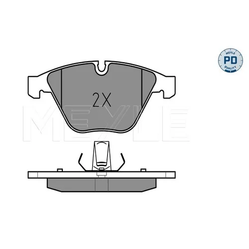 Sada brzdových platničiek kotúčovej brzdy MEYLE 025 241 6120/PD - obr. 1