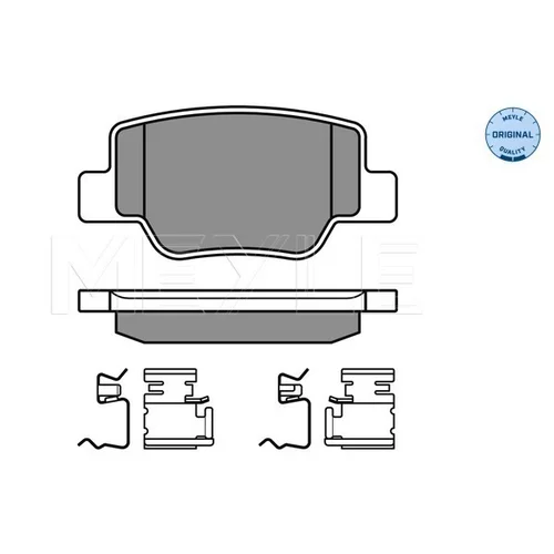 Sada brzdových platničiek kotúčovej brzdy MEYLE 025 249 2616/W - obr. 1