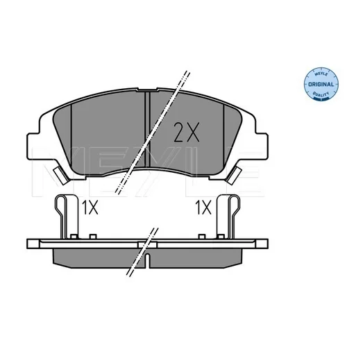 Sada brzdových platničiek kotúčovej brzdy MEYLE 025 259 7617 - obr. 1