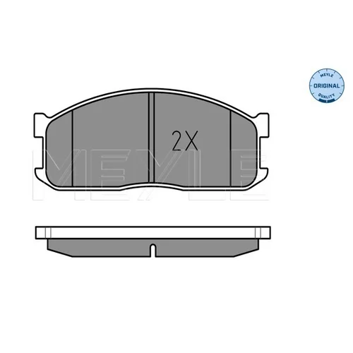 Sada brzdových platničiek kotúčovej brzdy MEYLE 025 200 0215/W - obr. 1