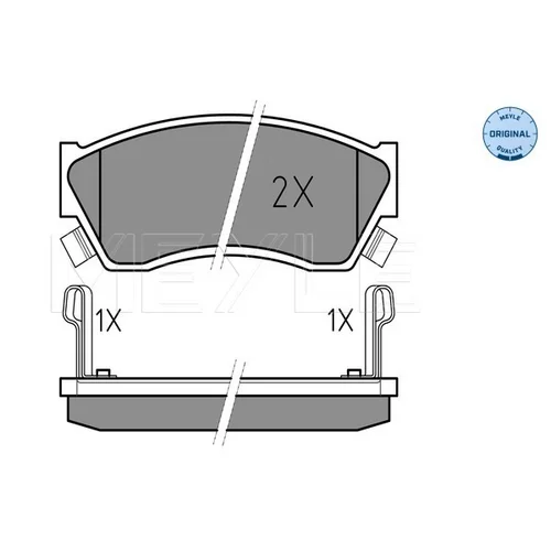 Sada brzdových platničiek kotúčovej brzdy MEYLE 025 213 3314/W - obr. 1
