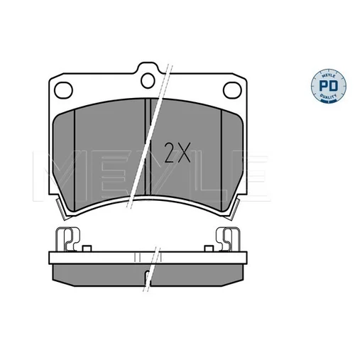 Sada brzdových platničiek kotúčovej brzdy MEYLE 025 216 5415/PD - obr. 1
