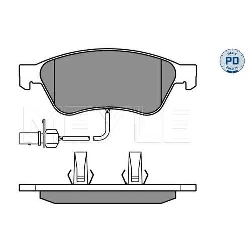 Sada brzdových platničiek kotúčovej brzdy 025 238 9620/PD /MEYLE/ - obr. 1