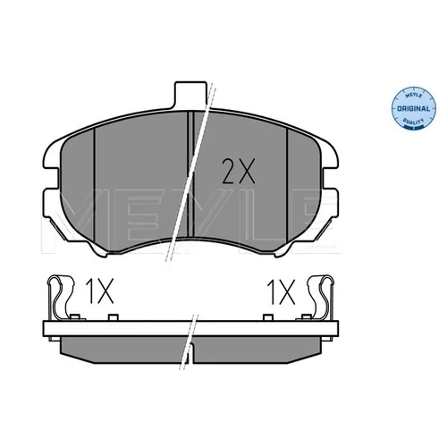 Sada brzdových platničiek kotúčovej brzdy MEYLE 025 243 6917/W - obr. 1