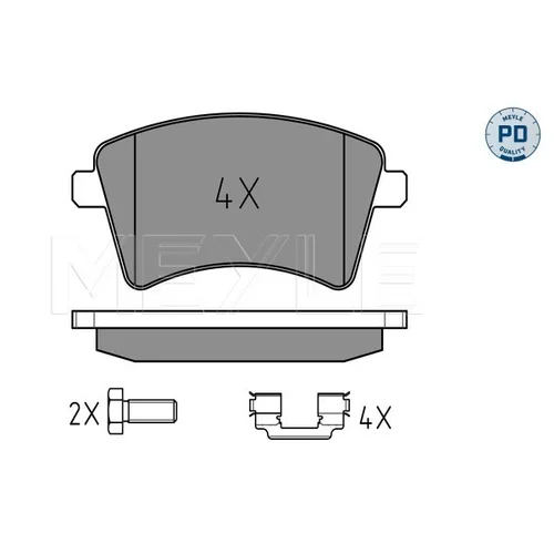 Sada brzdových platničiek kotúčovej brzdy MEYLE 025 246 9318/PD - obr. 1