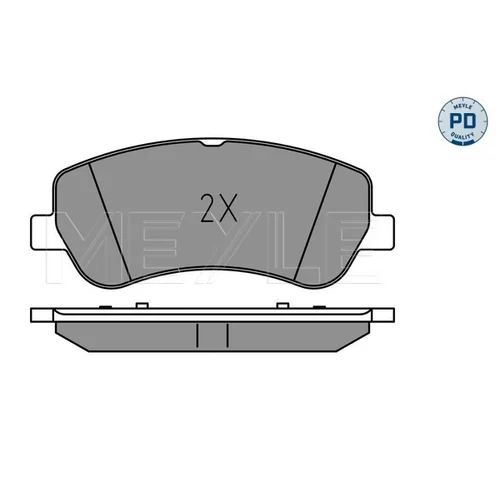 Sada brzdových platničiek kotúčovej brzdy MEYLE 025 248 6720/PD - obr. 1