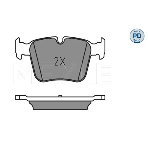 Sada brzdových platničiek kotúčovej brzdy MEYLE 025 253 5416/PD - obr. 2