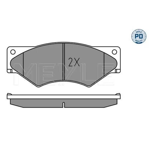 Sada brzdových platničiek kotúčovej brzdy MEYLE 025 291 0720/PD - obr. 1