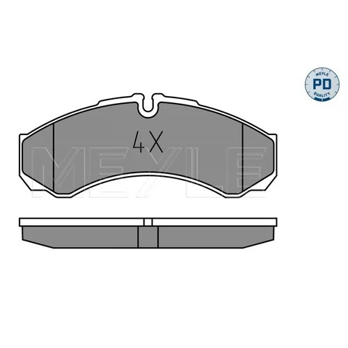 Sada brzdových platničiek kotúčovej brzdy MEYLE 025 291 2120/PD - obr. 1