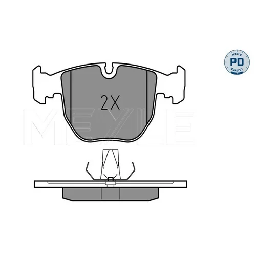 Sada brzdových platničiek kotúčovej brzdy MEYLE 025 214 8619/PD - obr. 1