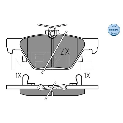 Sada brzdových platničiek kotúčovej brzdy 025 221 5814 /MEYLE/ - obr. 1