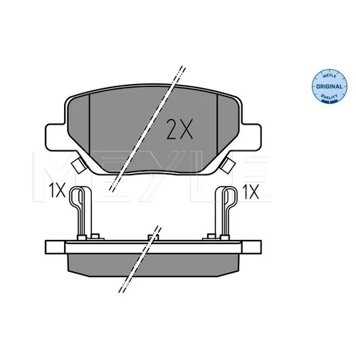 Sada brzdových platničiek kotúčovej brzdy 025 224 4918 /MEYLE/