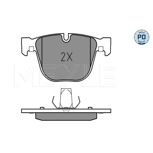 Sada brzdových platničiek kotúčovej brzdy MEYLE 025 237 3116/PD - obr. 1