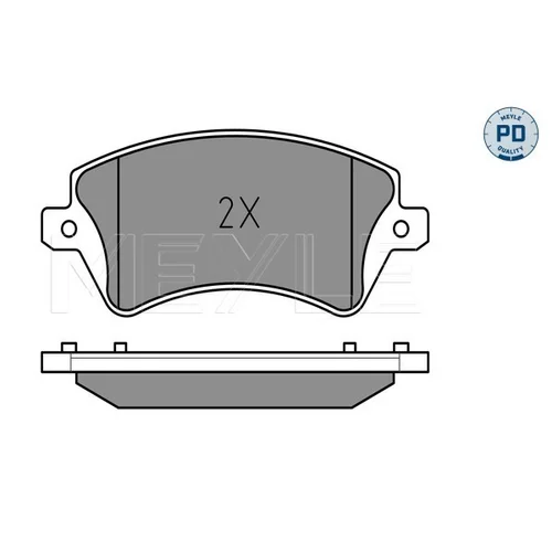 Sada brzdových platničiek kotúčovej brzdy MEYLE 025 237 6617/PD - obr. 2