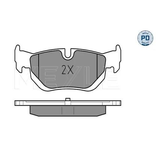 Sada brzdových platničiek kotúčovej brzdy MEYLE 025 239 2617/PD - obr. 2