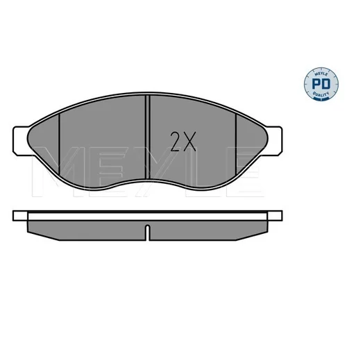 Sada brzdových platničiek kotúčovej brzdy MEYLE 025 244 6819-1/PD - obr. 2