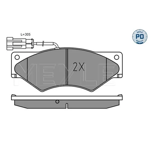 Sada brzdových platničiek kotúčovej brzdy MEYLE 025 291 0720/PD