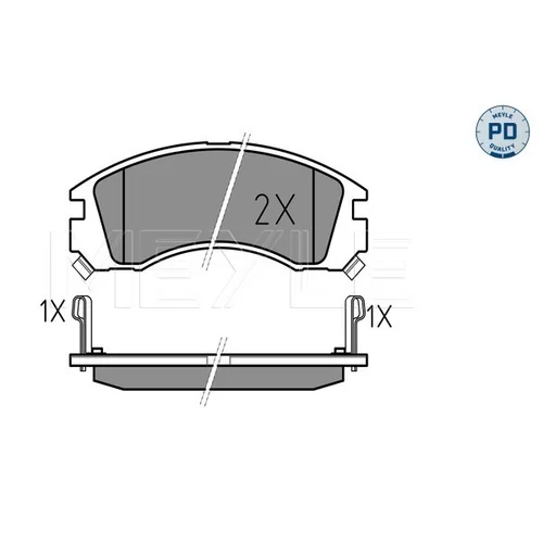 Sada brzdových platničiek kotúčovej brzdy MEYLE 025 213 6315/PD - obr. 1