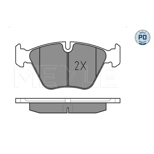 Sada brzdových platničiek kotúčovej brzdy MEYLE 025 219 9020/PD - obr. 2