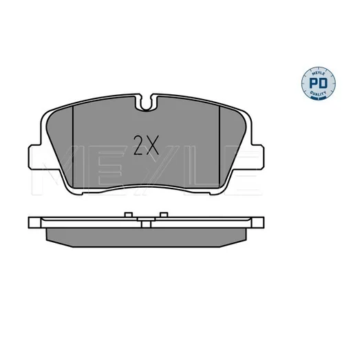 Sada brzdových platničiek kotúčovej brzdy MEYLE 025 223 7017/PD - obr. 2