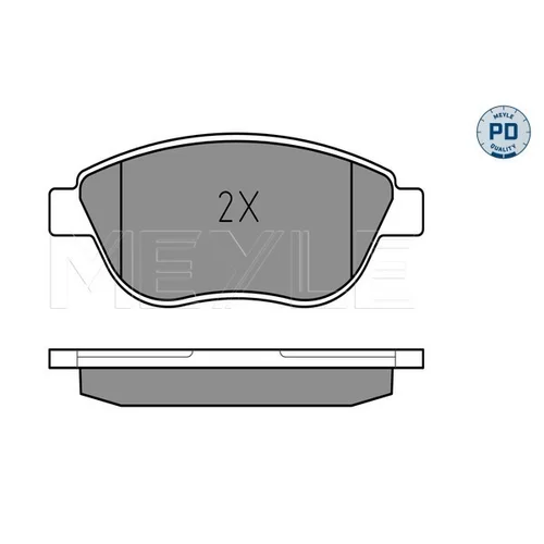 Sada brzdových platničiek kotúčovej brzdy MEYLE 025 237 0918/PD - obr. 2