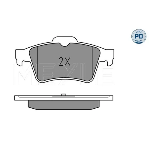 Sada brzdových platničiek kotúčovej brzdy MEYLE 025 241 3716/PD - obr. 2