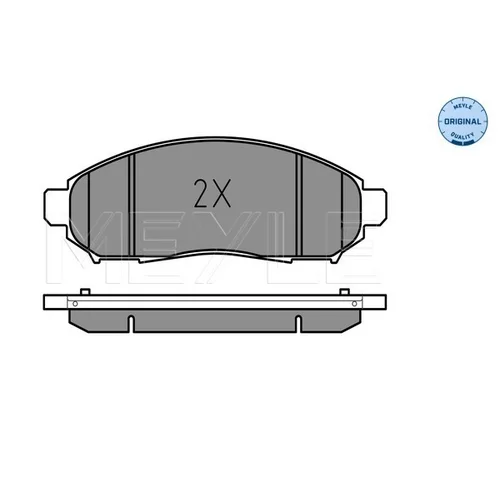 Sada brzdových platničiek kotúčovej brzdy MEYLE 025 242 2716/W - obr. 2