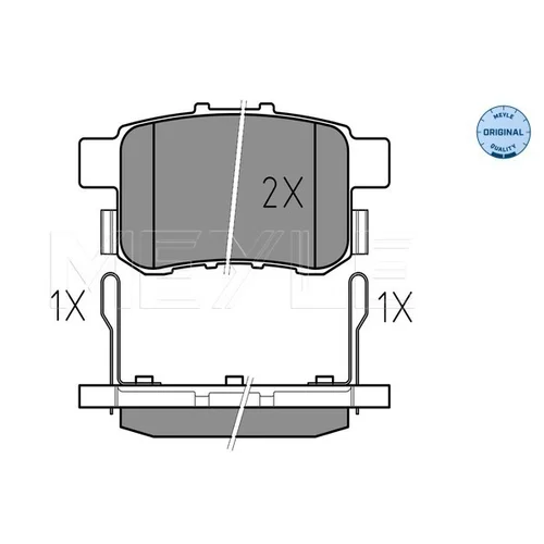 Sada brzdových platničiek kotúčovej brzdy MEYLE 025 244 3514/W - obr. 1