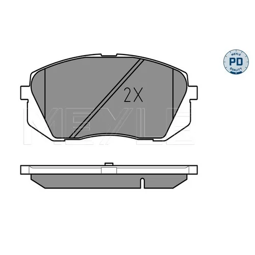 Sada brzdových platničiek kotúčovej brzdy MEYLE 025 245 0116/PD - obr. 2