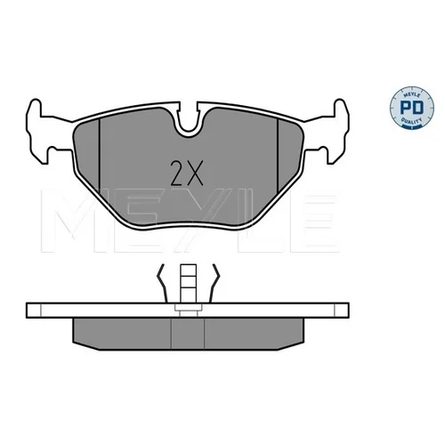 Sada brzdových platničiek kotúčovej brzdy MEYLE 025 216 0717/PD - obr. 1