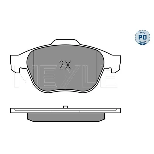 Sada brzdových platničiek kotúčovej brzdy MEYLE 025 232 4518/PD - obr. 2
