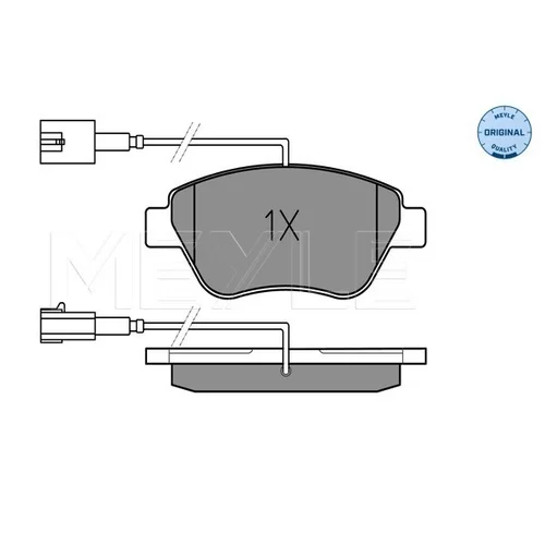 Sada brzdových platničiek kotúčovej brzdy MEYLE 025 237 0517/W - obr. 1