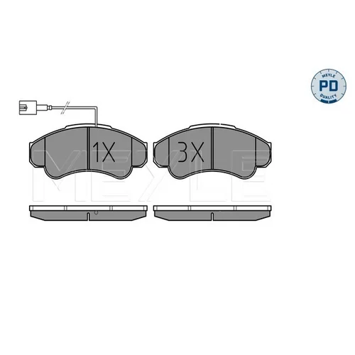 Sada brzdových platničiek kotúčovej brzdy MEYLE 025 239 1919/PD - obr. 1