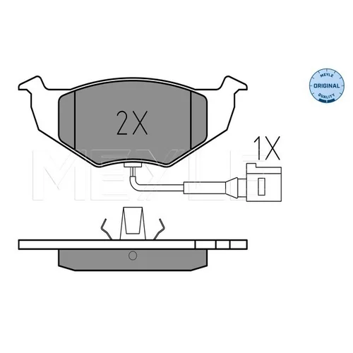 Sada brzdových platničiek kotúčovej brzdy MEYLE 025 218 6817/W - obr. 1