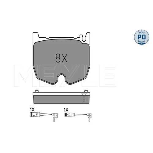 Sada brzdových platničiek kotúčovej brzdy MEYLE 025 235 4117/PD